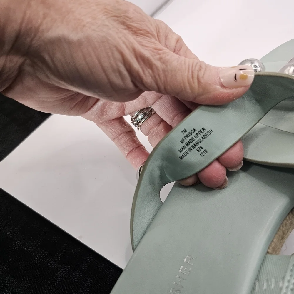 Marc Fisher Silver-Studded Sandals - Picture 5 of 6